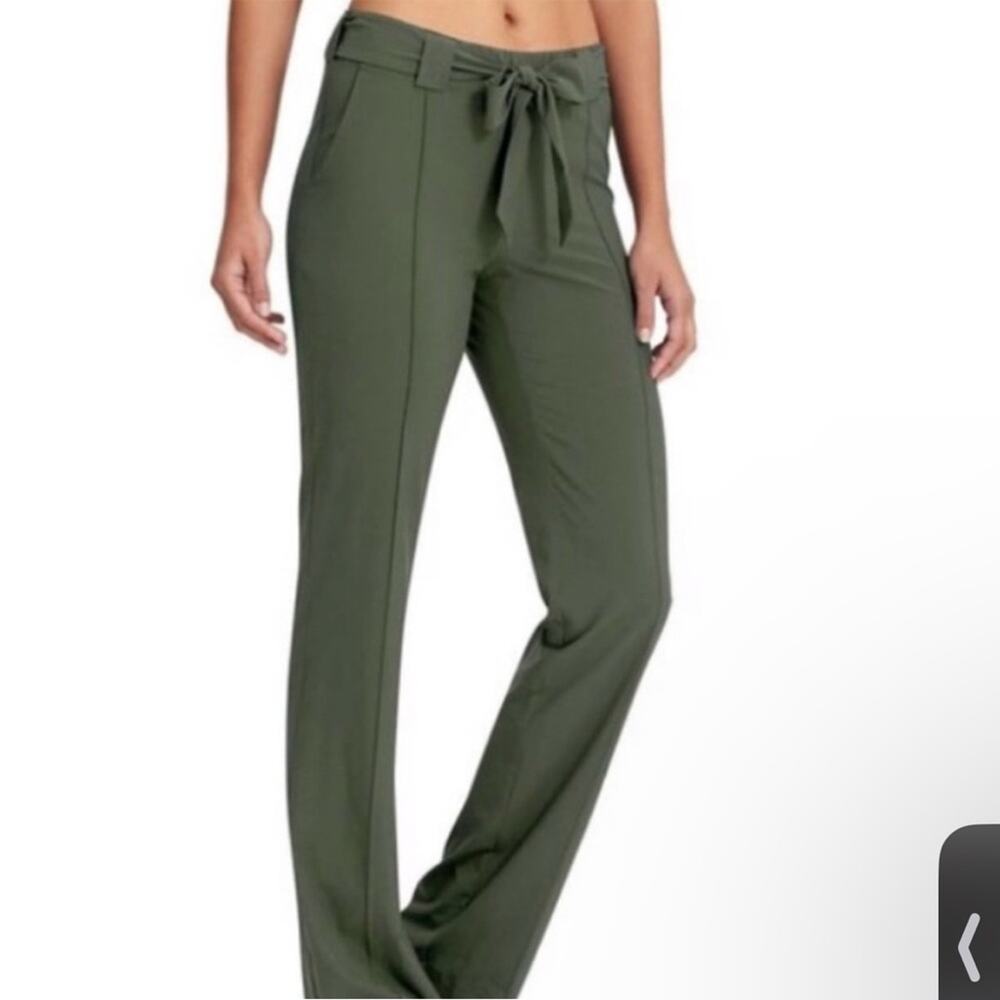 Athleta Destination Wide Leg Pants Jasper Green NO BELT